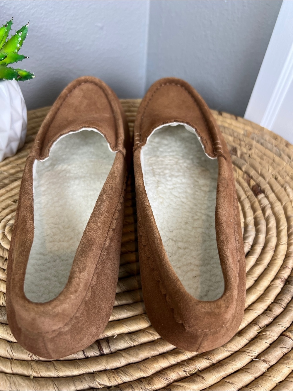Vionic Women's Suede Moccasins in Chestnut - Picture 5 of 9